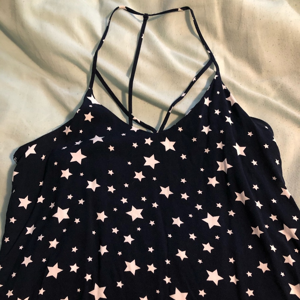blue & white stars tank top